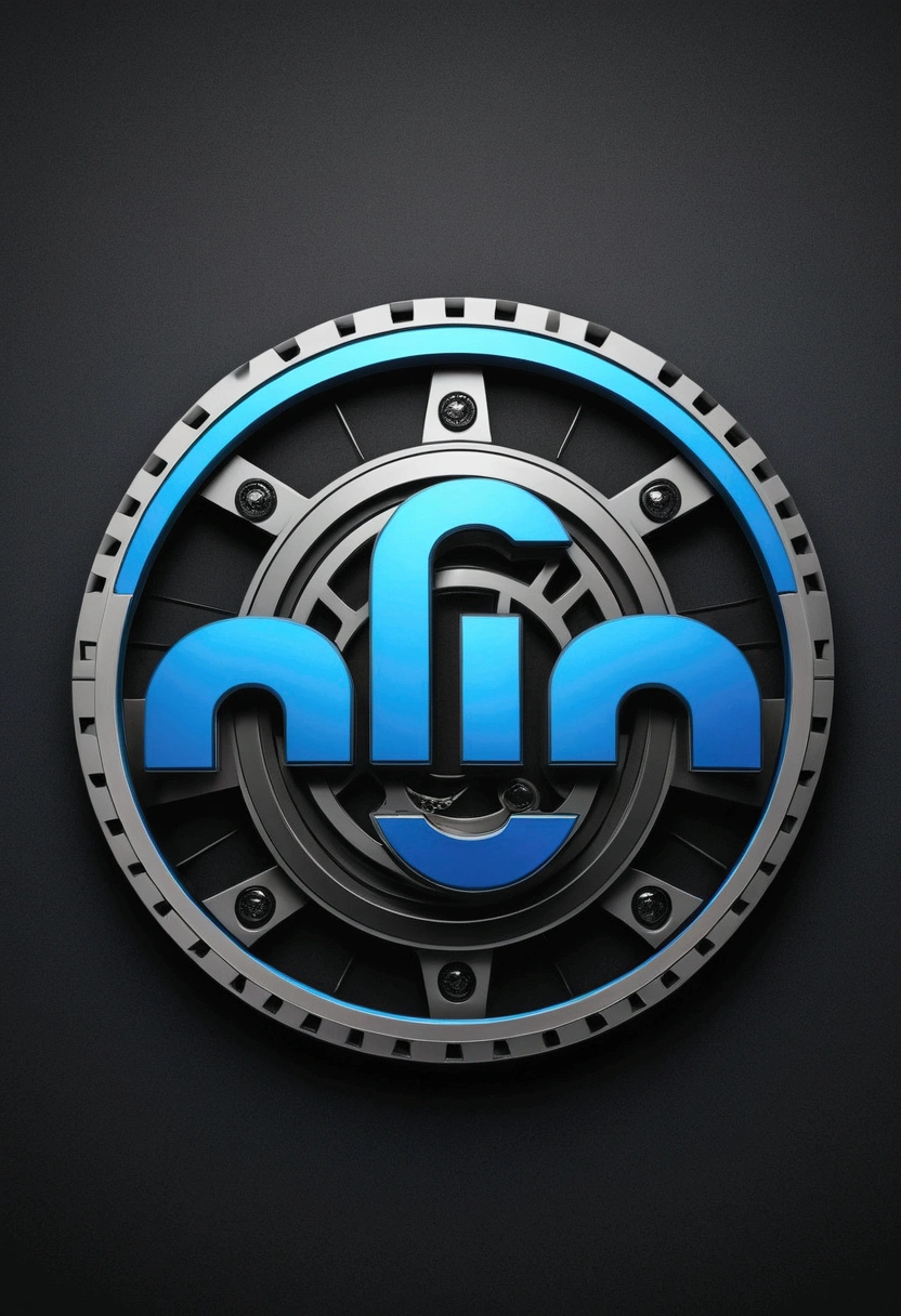 The logo was generated based on this English name,Generate an industrial design logo in black and blue