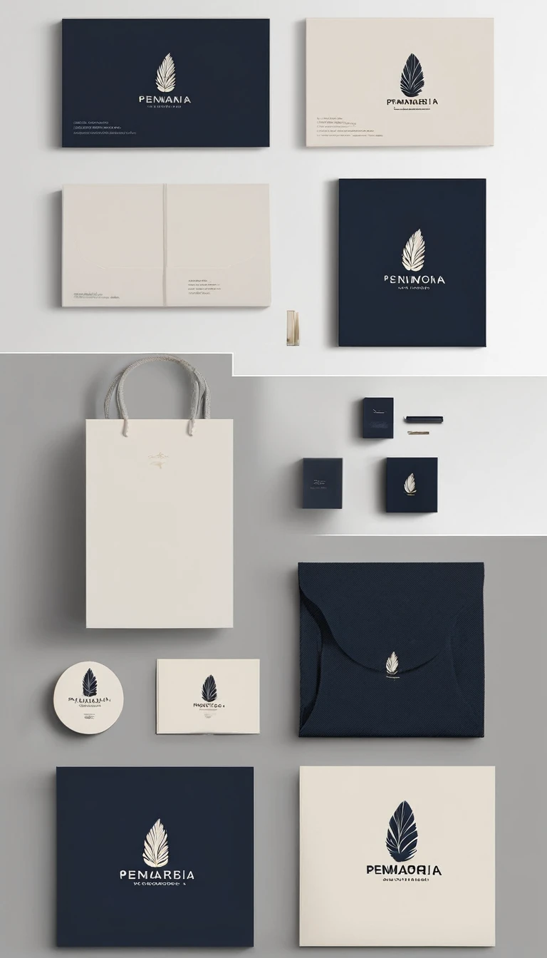 A minimal, modern, simple, cinematic logo design for the brand “Penamemoria". Create a modern, minimalistic, high-quality, logo of a boy-feather