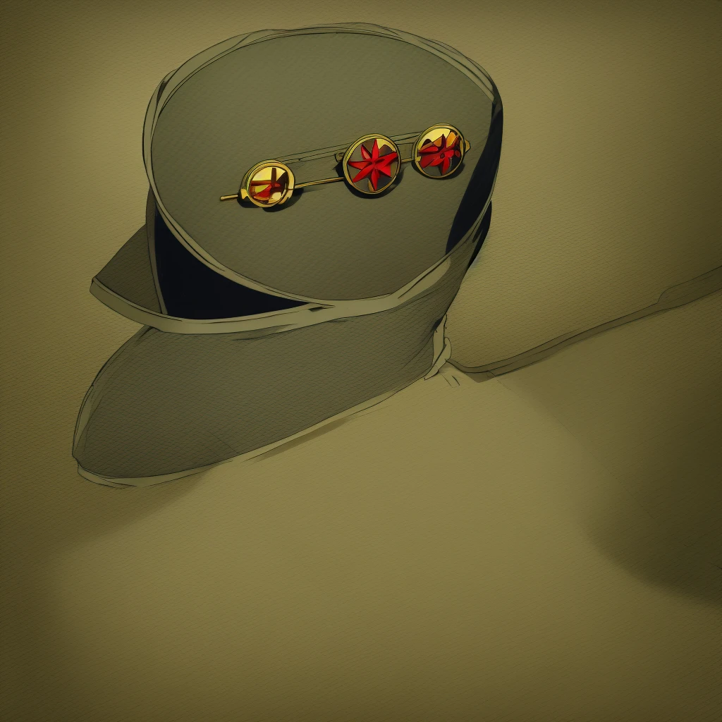 Create an army soldier. His body is completely covered by a camouflage uniform and a black vest. On his head, he wears a helmet. His face is completely bandaged, leaving only long white hair at the back. Wears round gold glasses with red lenses