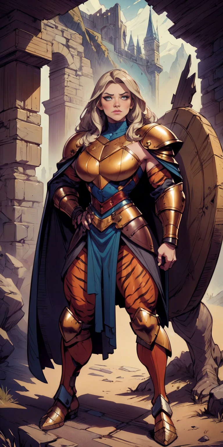 1 Girl (implying one person, likely female)
Full Body: Standing with perfect symmetry
Muscular Build: Strong and defined physique
Turned Arms: Muscular arms positioned behind her back
Theme:
Epic Fantasy: Set in a fantastical world
Asgard: Inspired by Norse mythology (can be subtle or more prominent)
Valkyrie/Lady Knight: Combining elements of a fierce warrior and noble protector
A motif incorporated into her armor, clothing, or environment (tiger stripes, or a tiger pelt cloak)
Visual Style:
Hyper Realistic: Incredibly lifelike detail
Masterpiece: Exceptional quality
8K Resolution: Sharp and high definition
Detailed Drawing: Intricate and richly textured
Superior Quality: The best possible rendering
Epic Composition: Dramatic and visually stunning