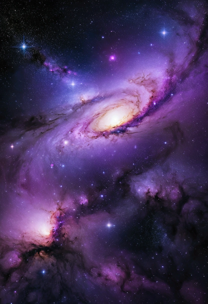Empty and purple universe, beautiful and chaotic, Nothing