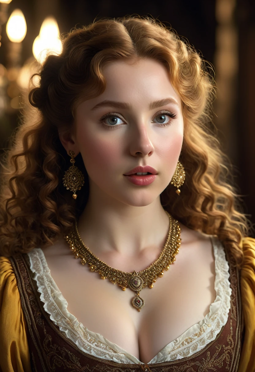 A beautful jewish women with a thick bush unibrow and a large bulbous nose. brown hair that is extremy curly and kinky, Traditional jewish dress. Ultra HD, with Rococo he symmetrical face, photorealistic photography, path tracing, specular lighting, and volumetric face light enhance the details. The scene is captured in maximum quality, masterpiece, 8K high resolution, and top quality.Molly Quinn. Epc lighting, striking silhouette. cross necklace. Doe eyes. The epitome of old wpr;d beauty and charm.
The symmetrical face, photorealistic photography, path tracing, specular lighting, and volumetric face light enhance the details. The scene is captured in maximum quality, masterpiece, 8K high resolution, and top quality.