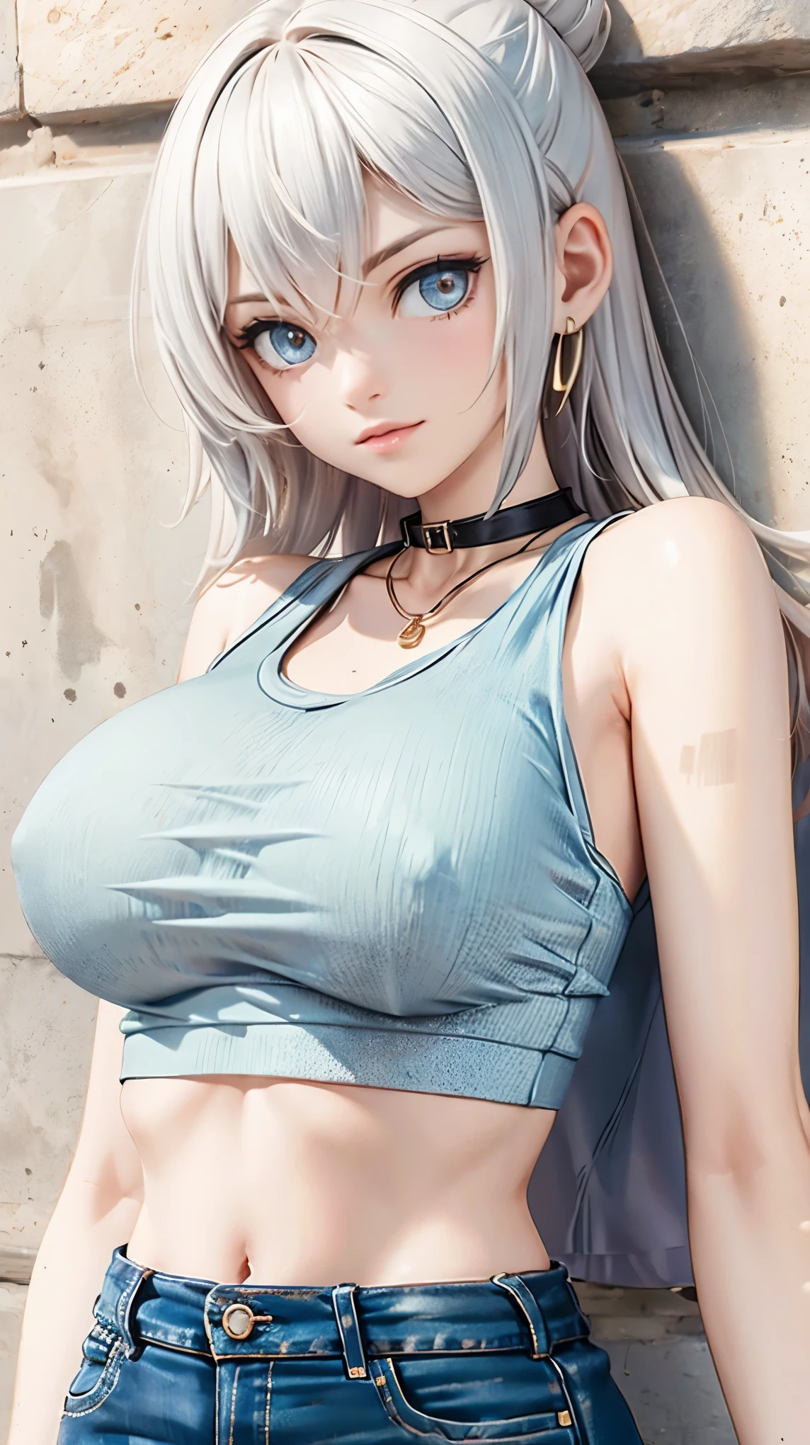 Cut Off Crop Top Under Boob