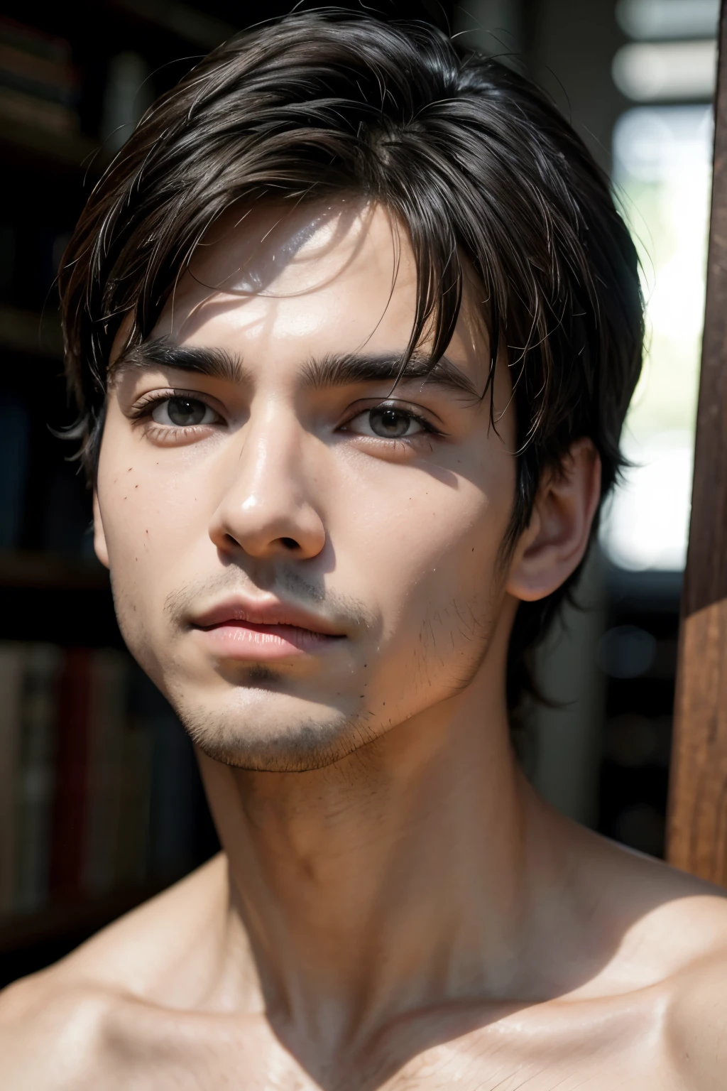 Anime homem envolto de sombras universais utilizando sua habilidade mas Forte