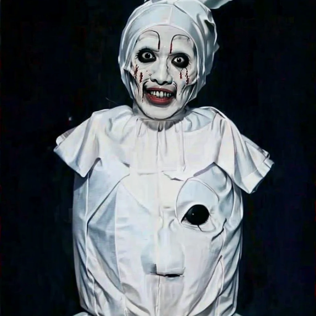Pocong . Ghost. Scary face. Skeleton