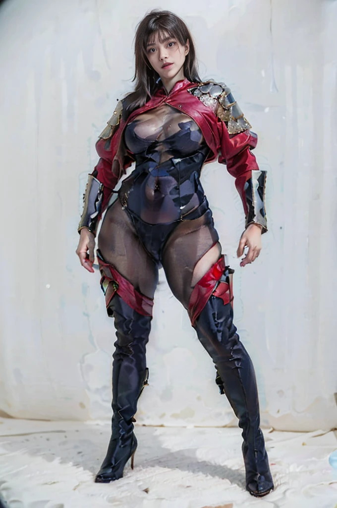 30-year-old Asian female gladiator posing for a photo,Tall and sexy,Sweaty and sweaty,Shiny muscle lines,Sense of Power,Large Breasts,Big buttocks,Mature and charming,Lewd exposure ,Camel toe,nipple,Small brush,NSFW,Release liquid,Wear sexy super high heel boots,The charming and seductive queen,Fighting breath