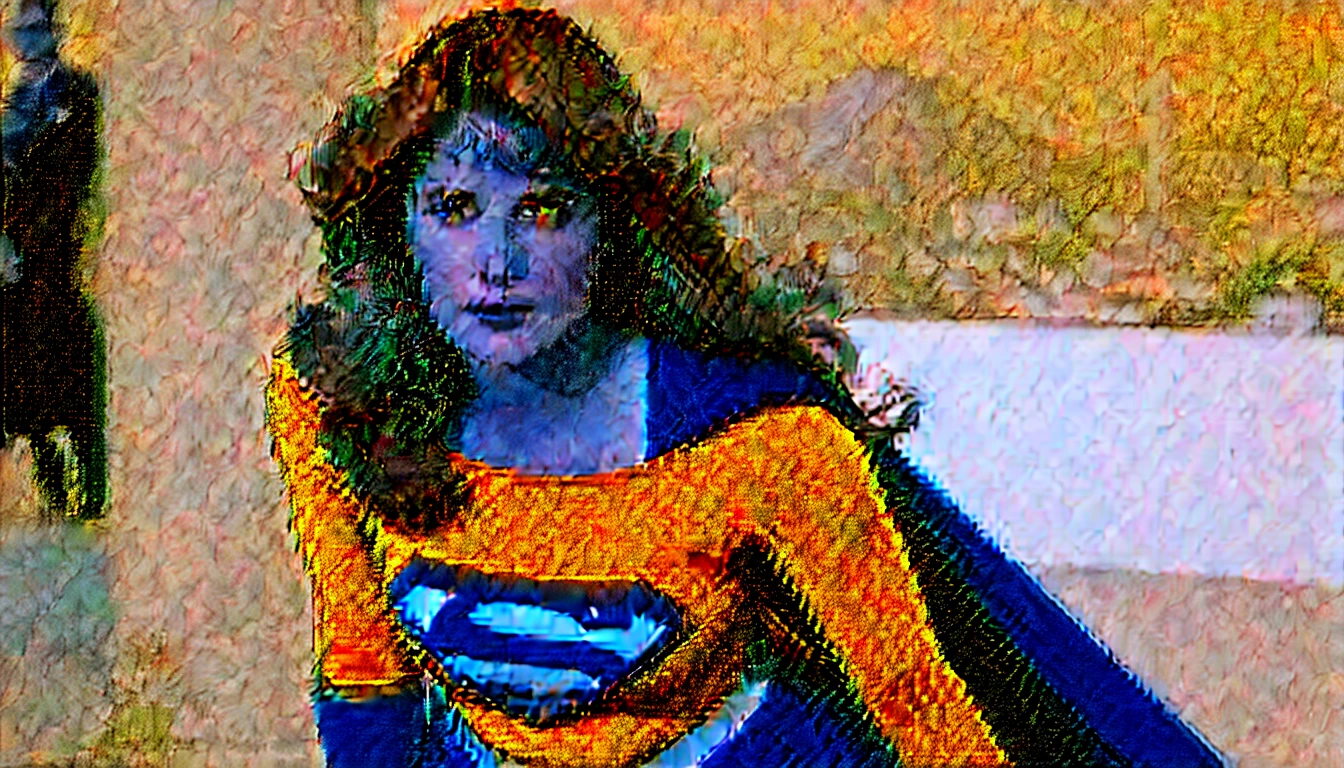Lorraine Bracco em 2024 in Supergirl 1985s costume