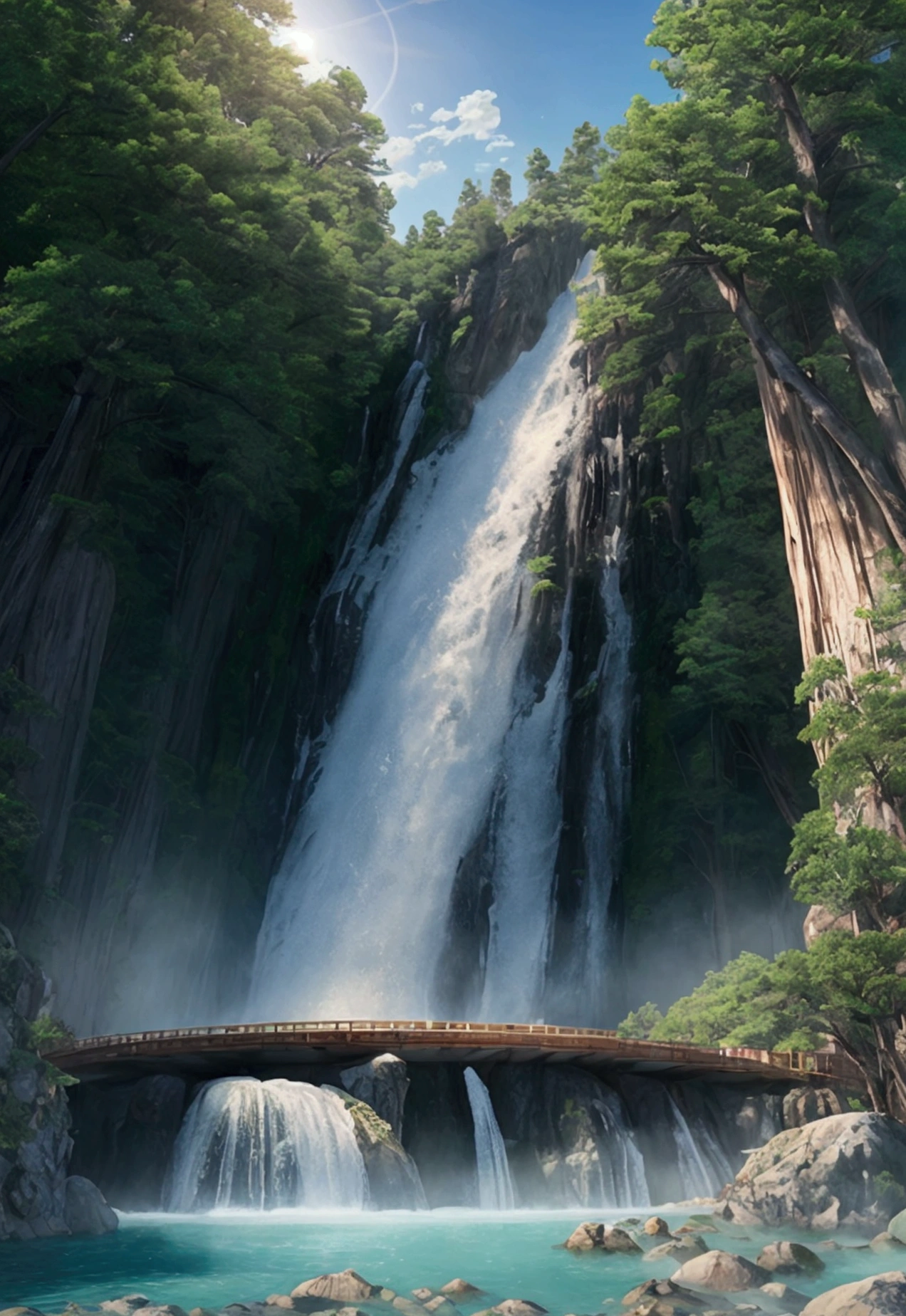 Giant, 楽山大仏のRealistic描写, Seamlessly blending with nature, Surrealism, Very detailed, Realistic:1.37, 3D Rendering, Cinema Lighting, Divine Light, 超High resolution, masterpiece:1.2, Textured skin, Highest quality, High resolution