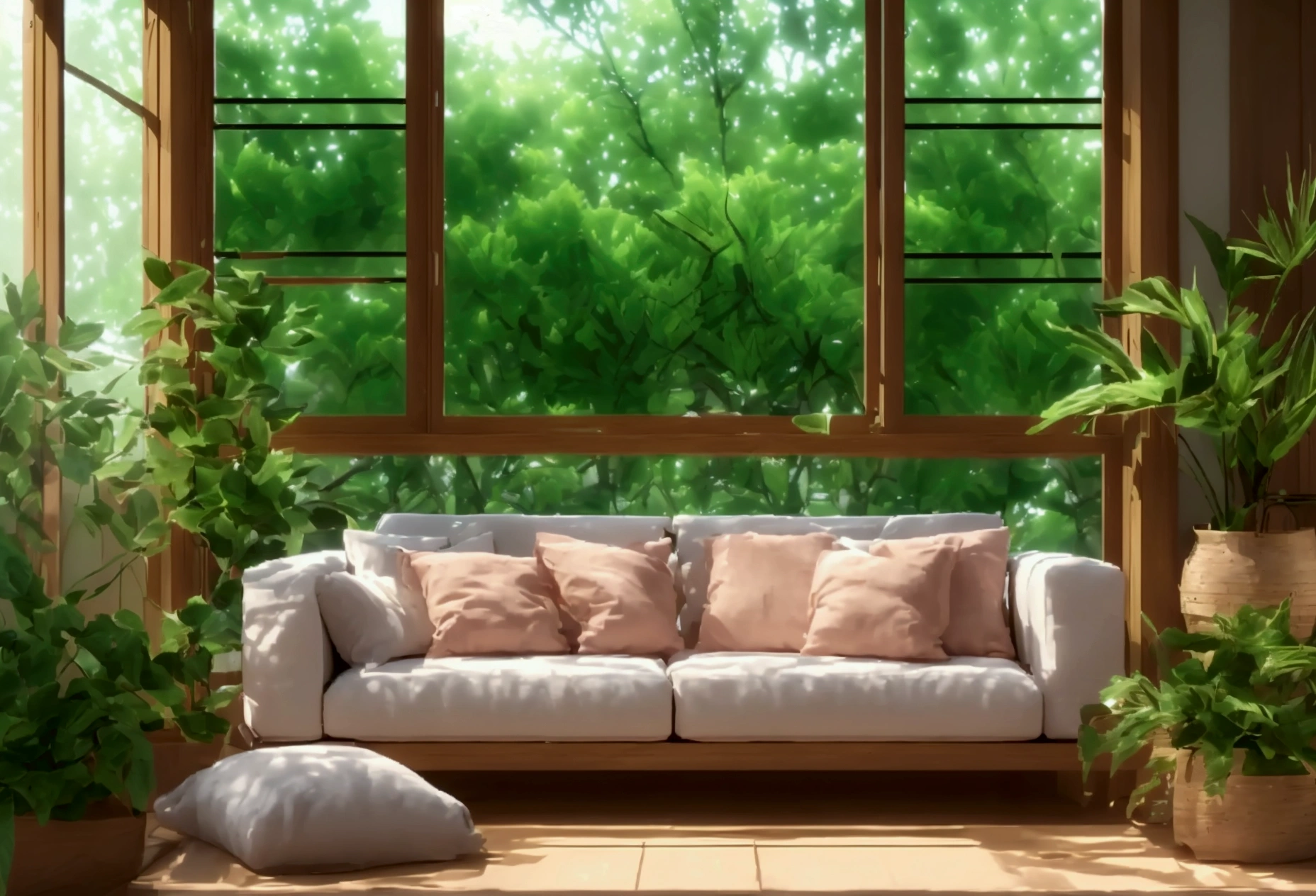 Living room with greenery16:9