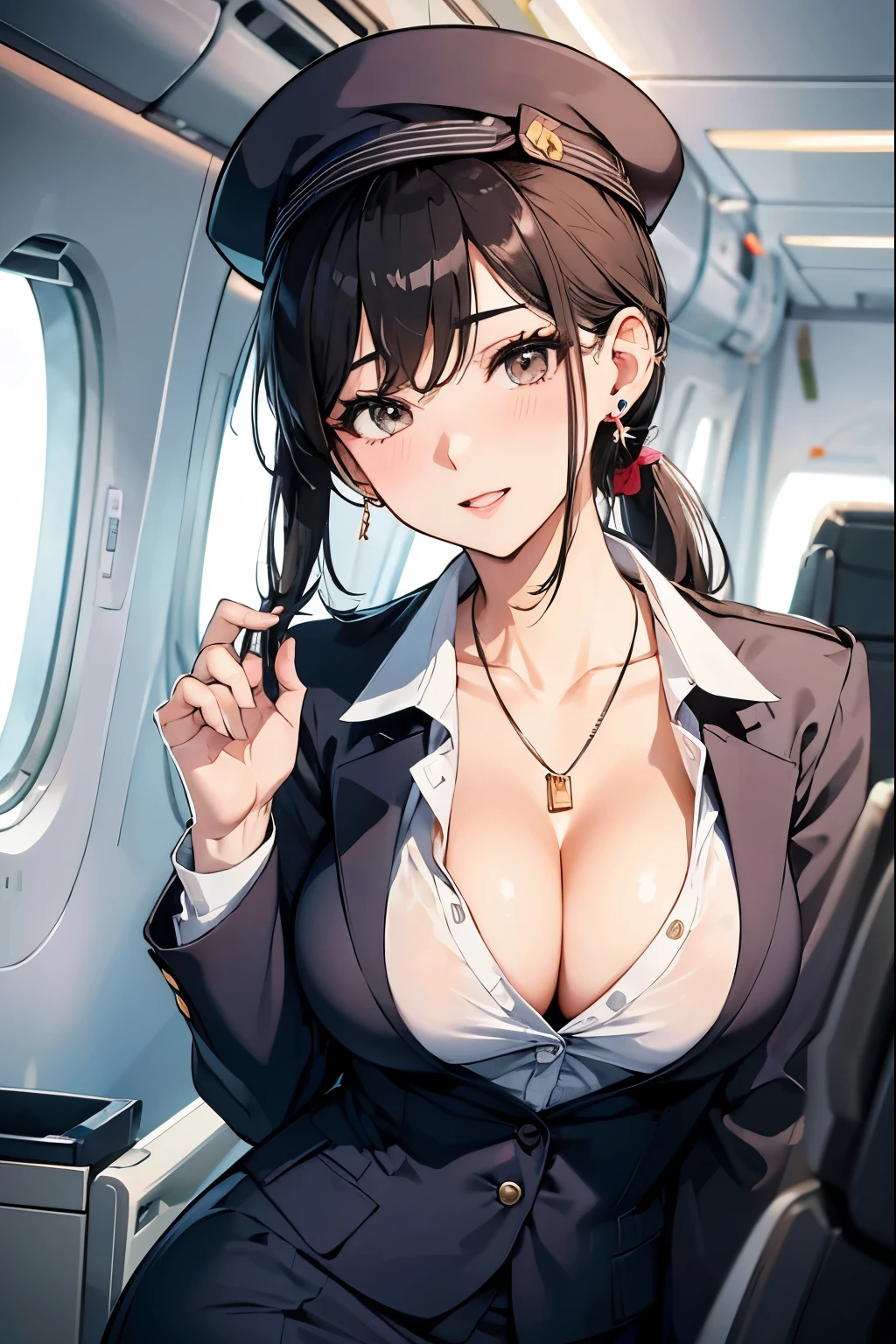 8K, 超A high resolution, Best Quality, masutepiece、超A high resolution、top-quality、 (quite massive chest、fullnude、cleavage of the breast、Expose your breasts、Exposed 、sit on the ground with your knees wide bent、open your legs quite wide to the sides:1.2)(hi-school girl、White cutter shirt、Micro Mini Plaid Pleated Mini Skirt:1.3)、(Sit on the ground inside the train:1.2)、(A man grabs your body、Chest rubbed grabbed chest、Grab me by the waist、Many hands reach for the crotch、Red panties are torn、The red bra is pulled out、fullnude:1.45)(a japanese girl、Blonde Long Straight Hair Inward Curls、Big dark eyes、long lashes、Smile happily:1.35)Black loafers、Black socks