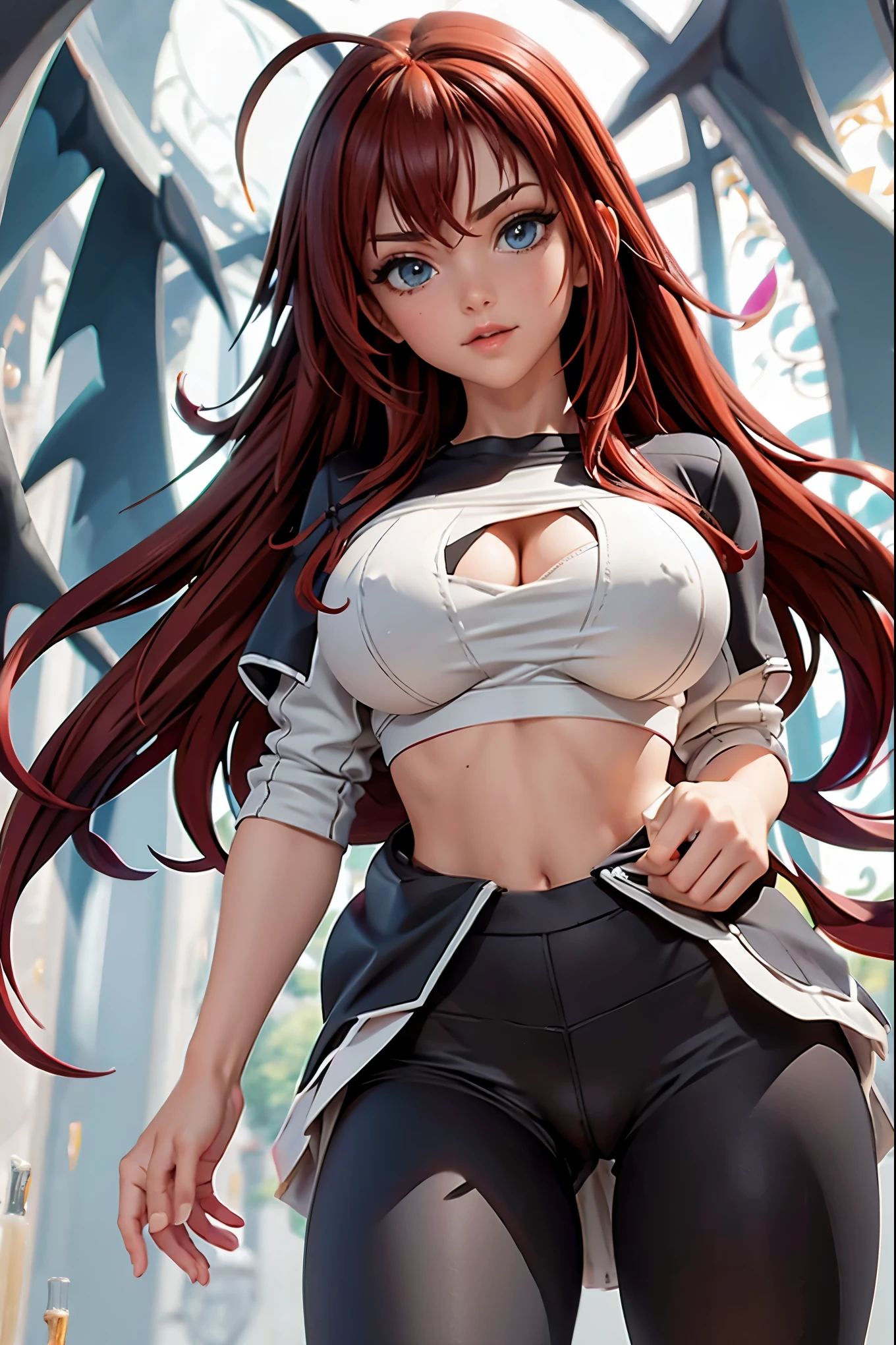 UnderBoob T Shirt, tight leggings