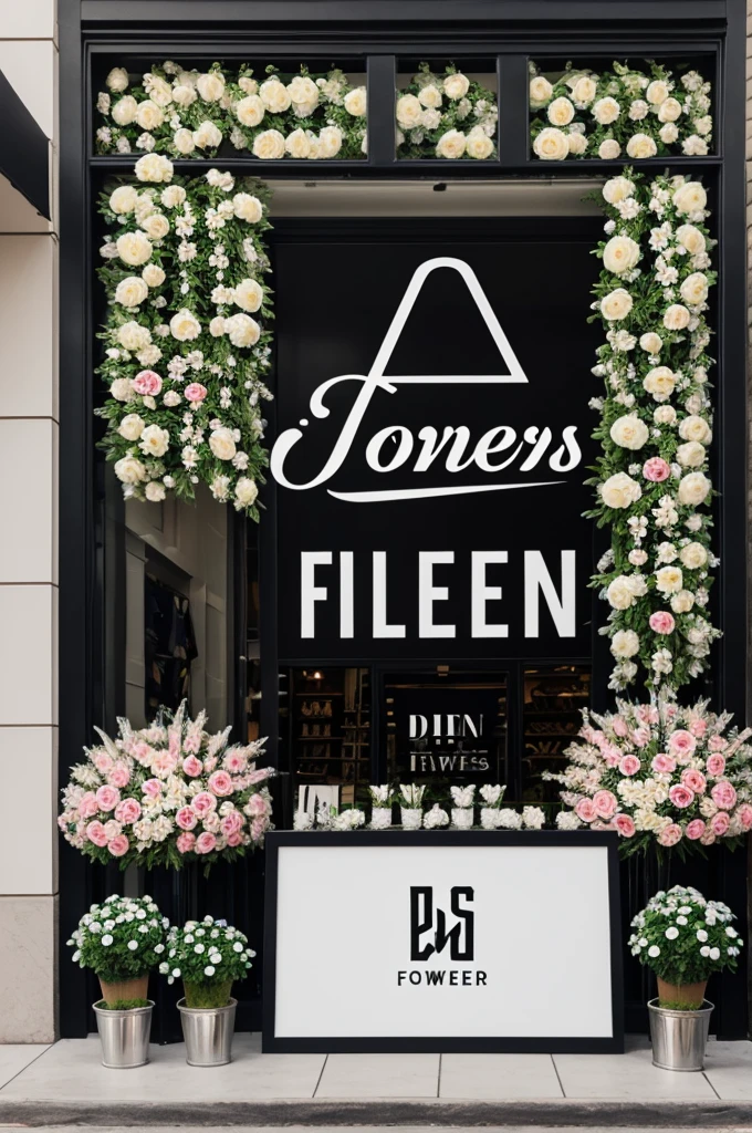 create a logo for my clothing store with the name of flowers_2411