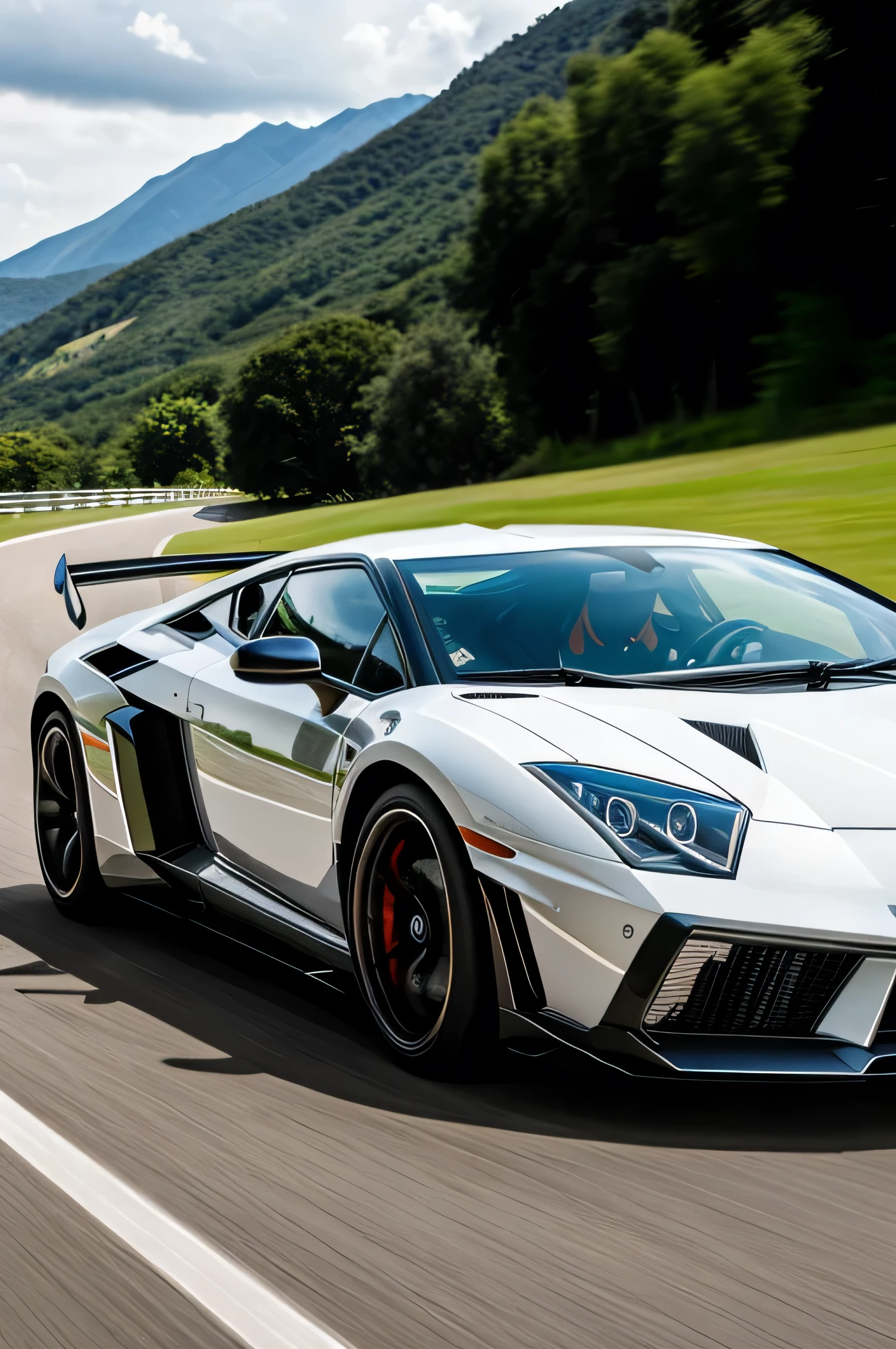 lamborgini at maximum speed