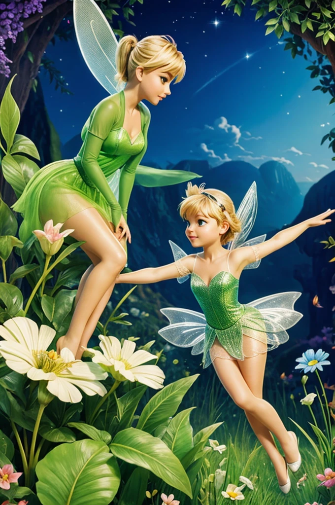 ((best quality)), ((masterpiece)), (detailed), Emma Watson as tinker bell with big brests, getting fucked in the ass