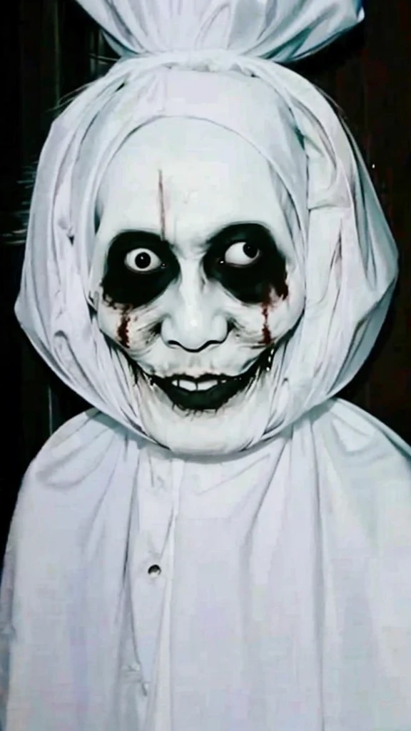 Pocong . Ghost. Scary face. Skeleton 