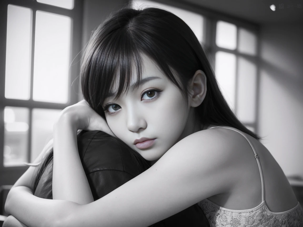 masterpiece, Professional lighting, 16K, 8k wallpaper, RAW photos, Reality: 1.8, Ultra-fine natural soft lighting, 精致细致的skin, Expressive face, Charming eyes, 纹理skin, Composition, Vintage detail view: 1.2. photography:Inside Out. Scenario Description: theme: Posture of a 23-year-old woman: permanent, Hug each other, For the audience, Looking at the audience's expressions: Attractive physical features: skin: skin苍白 头发: Sleek Ponytail Makeup: Eyeshadow, Lip gloss matching and texture: clothing: (Tight leather skirt) Group photo in the restaurant. Different hair colors. Different body types. Different heights. Different hairstyles. Perfect hands and fingers.