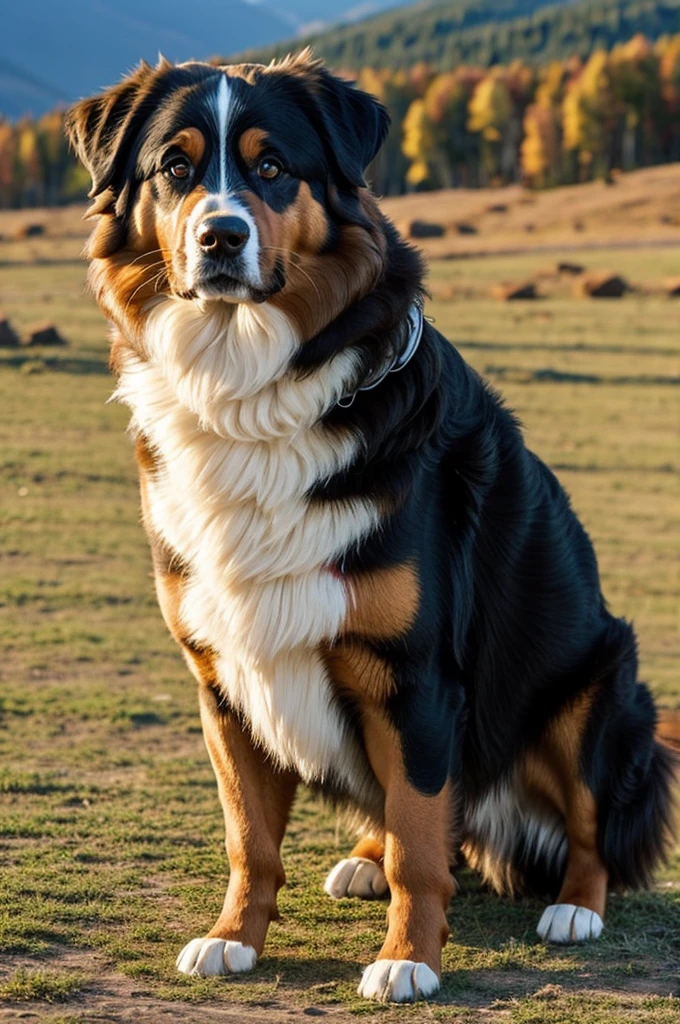 Fat burnese mountain dog