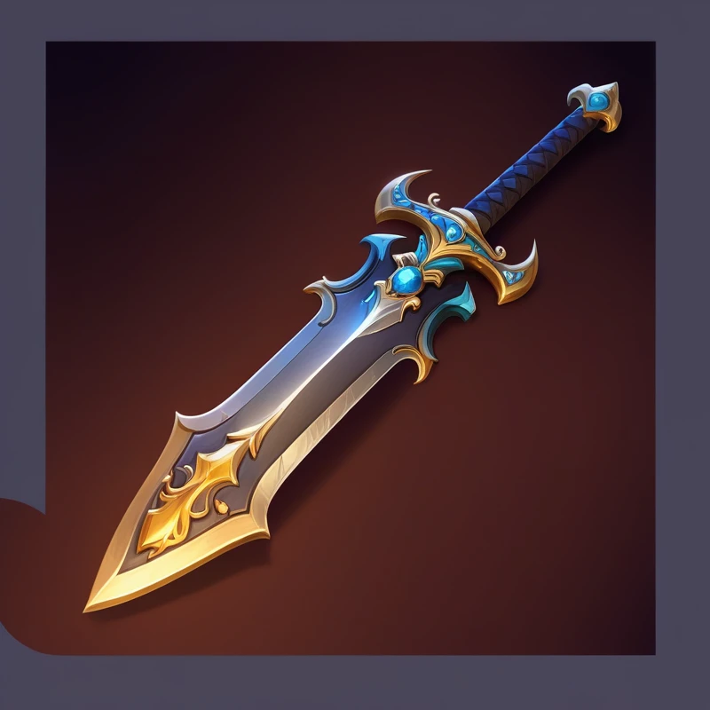 Symbolism, Crossed sword , Mobile Game Art, Width, Detailed game art, Stylized game art, game illustration, Start screen art, Full card design, wallpaper!, Extended Art, adtime style art, Saturated colors