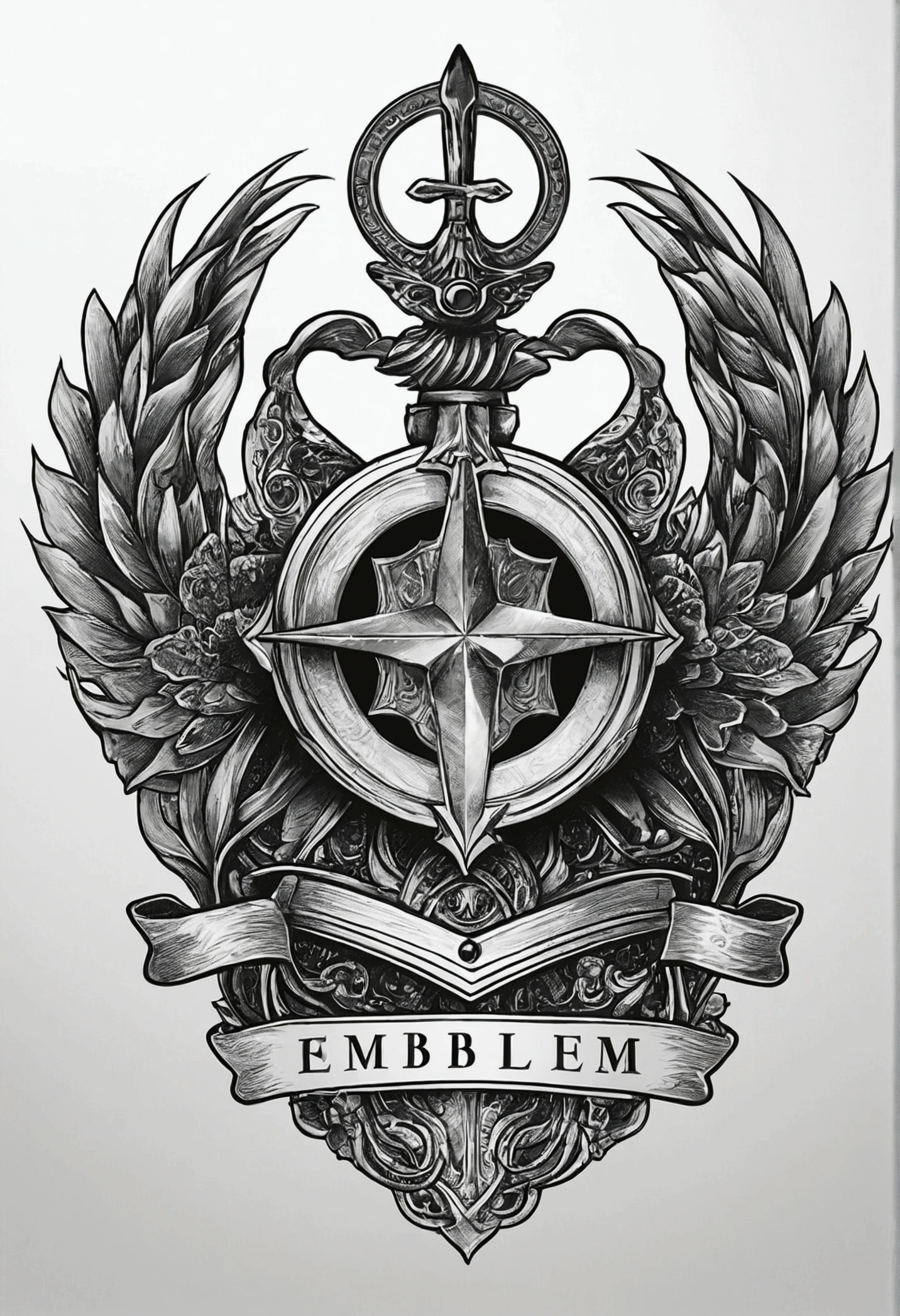 Draft of the cover of the emblem collection, current, high quality