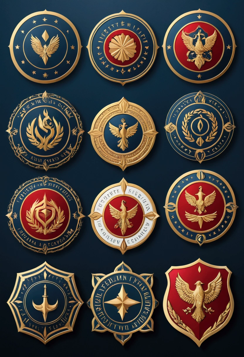 Emblem Collection cover design, strong, current, beautiful color combination, top quality,