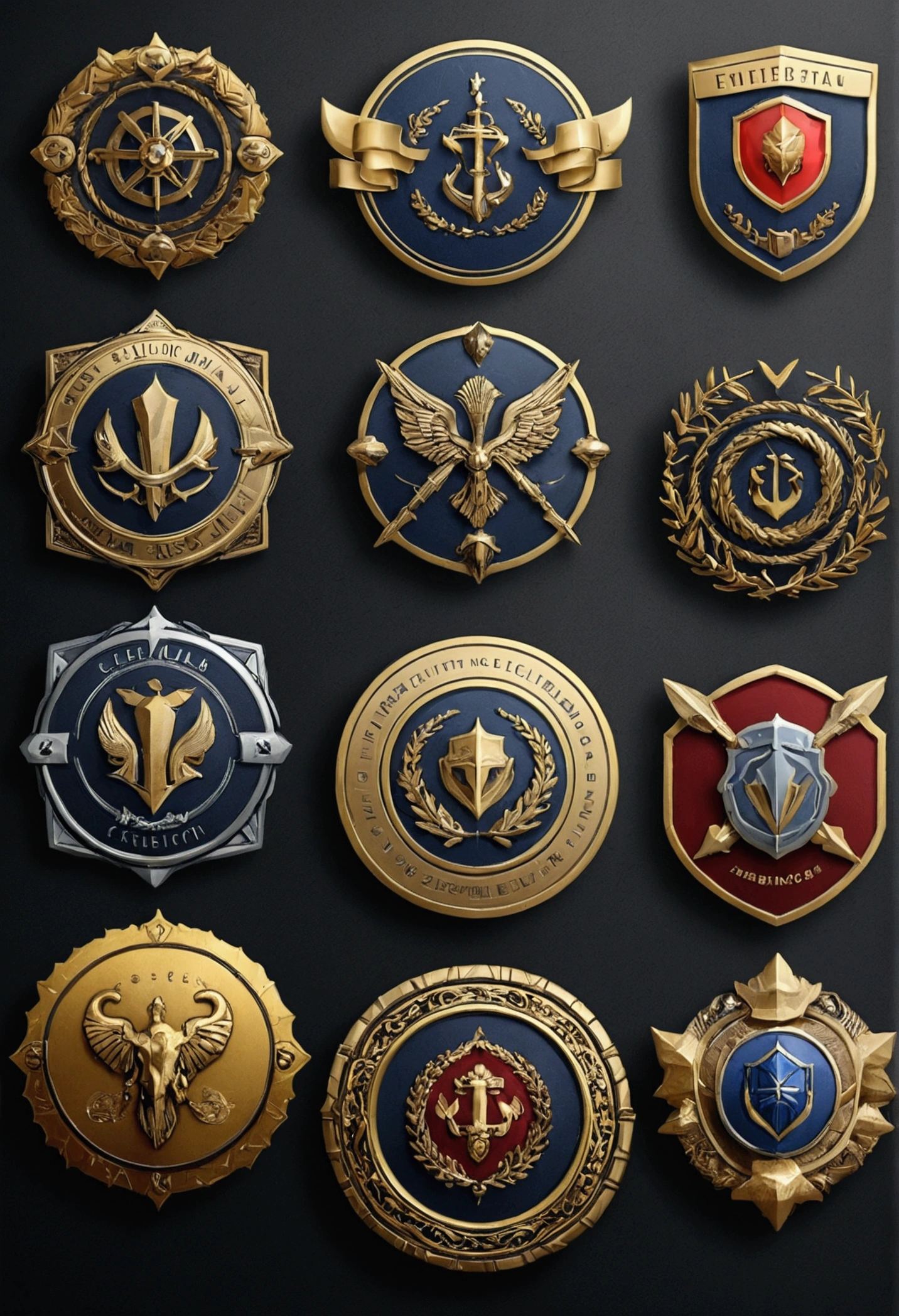 Emblem Collection cover proposal, strong, current, beautiful colors, top quality,