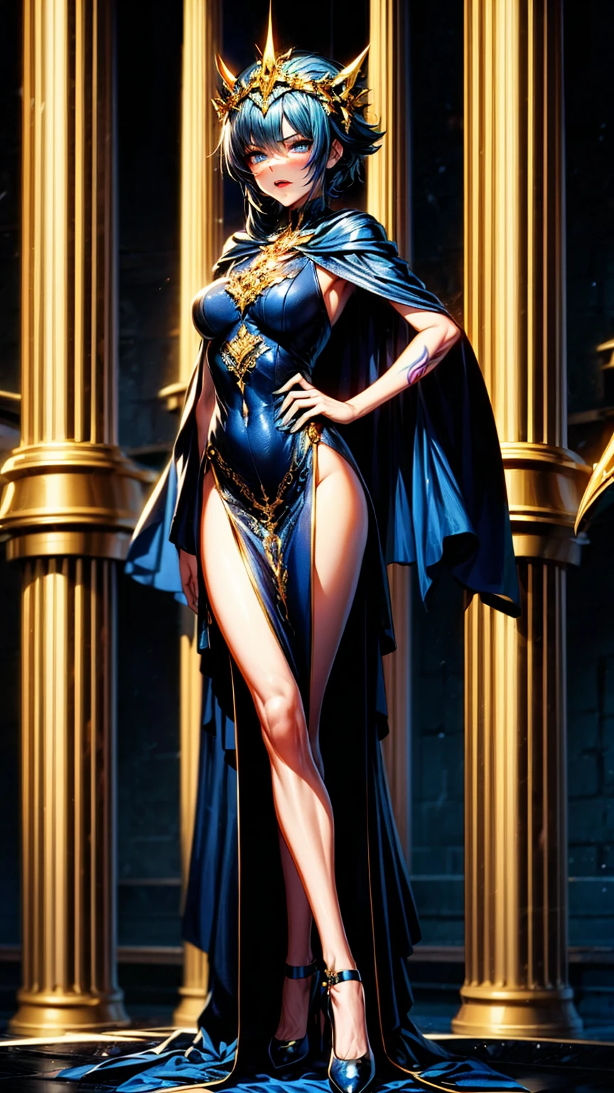 (Britney Spears) (concept art), masterpiece, best quality, photorealistic, 8k RAW photo, a full-body portrait photograph of Tom Bagshaw, tarot card style, [:(detailed face: 1.2): 0.2], absurd iris textures, facing the viewer, cowboy shot, (photorealistic: 1.5), perfect body, 
a beautiful girl pureerosface_v1, smiling, high heels at the ankles, dressed in transparent black off_shoulder_bandage_dress with ornaments and gold crown, necklace, bracelet, navel ring, heavy transparent lace cloak made of swan feathers, large, brown eyes, long legs, long blonde hair, edge lighting, lying on the bed inside a luxurious silky tent,    treasure chests, hills, rainforest, blue sky, clouds, sun-hamunaptra style, darkfantasy, 8k