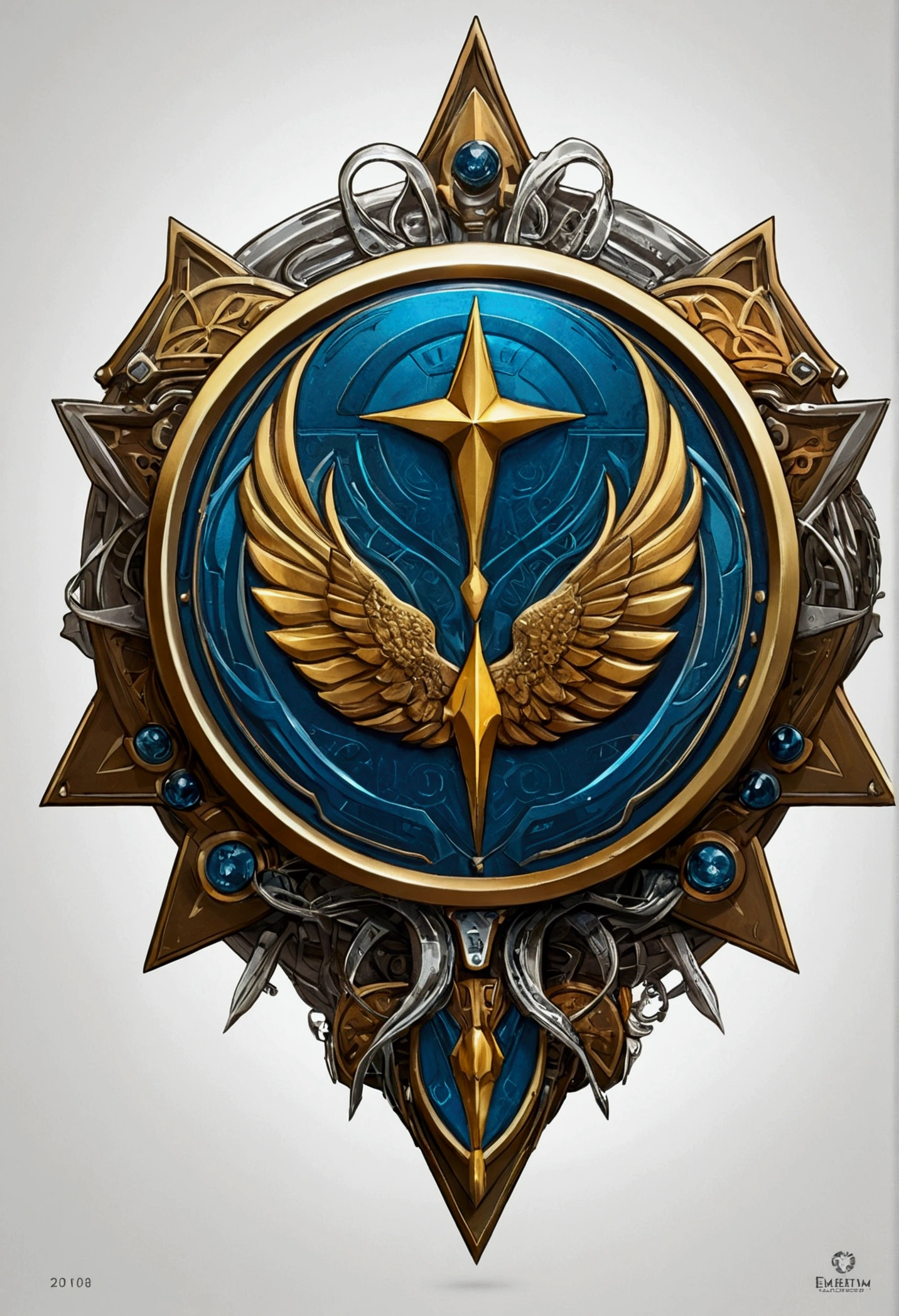 Draft of the cover of the emblem collection, current, high quality