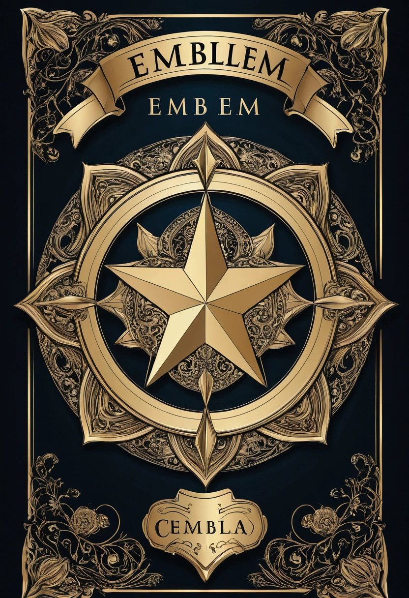 Draft of the cover of the emblem collection, current, high quality