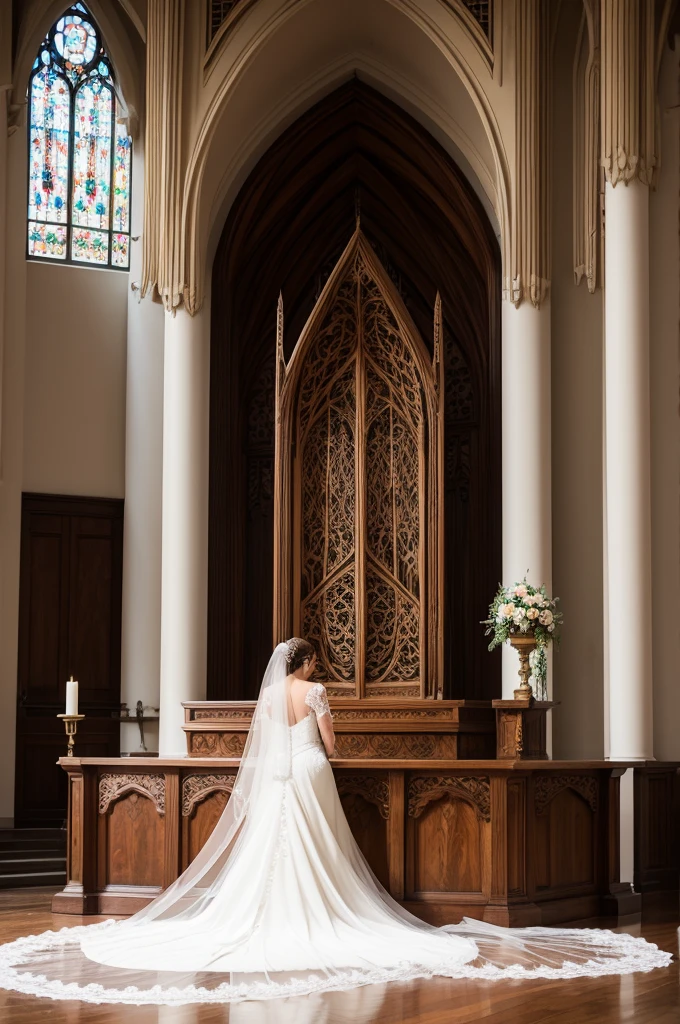 wedding altar, wooden altar, art nouveau wedding altar 