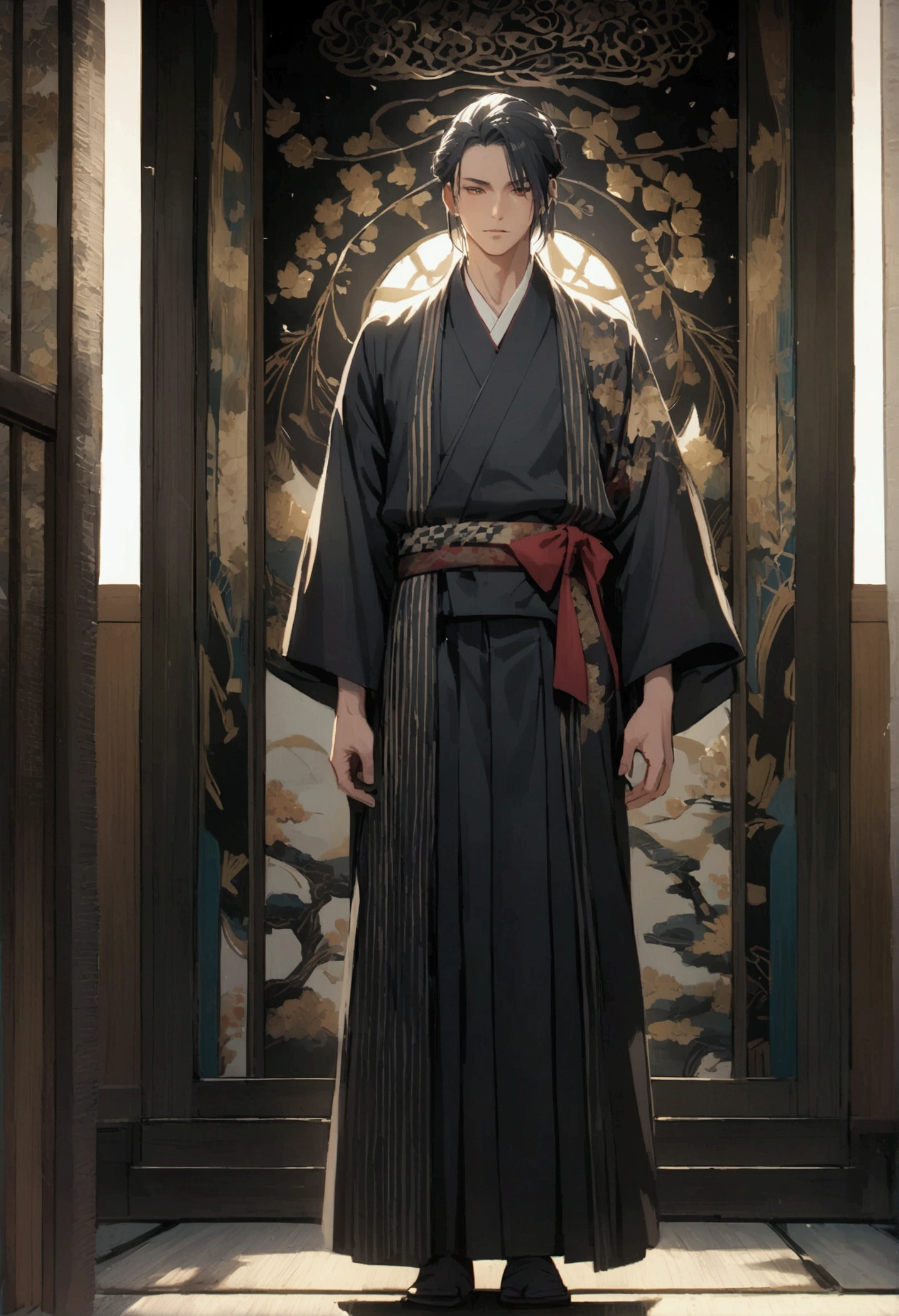 Male Japanese yukata full body