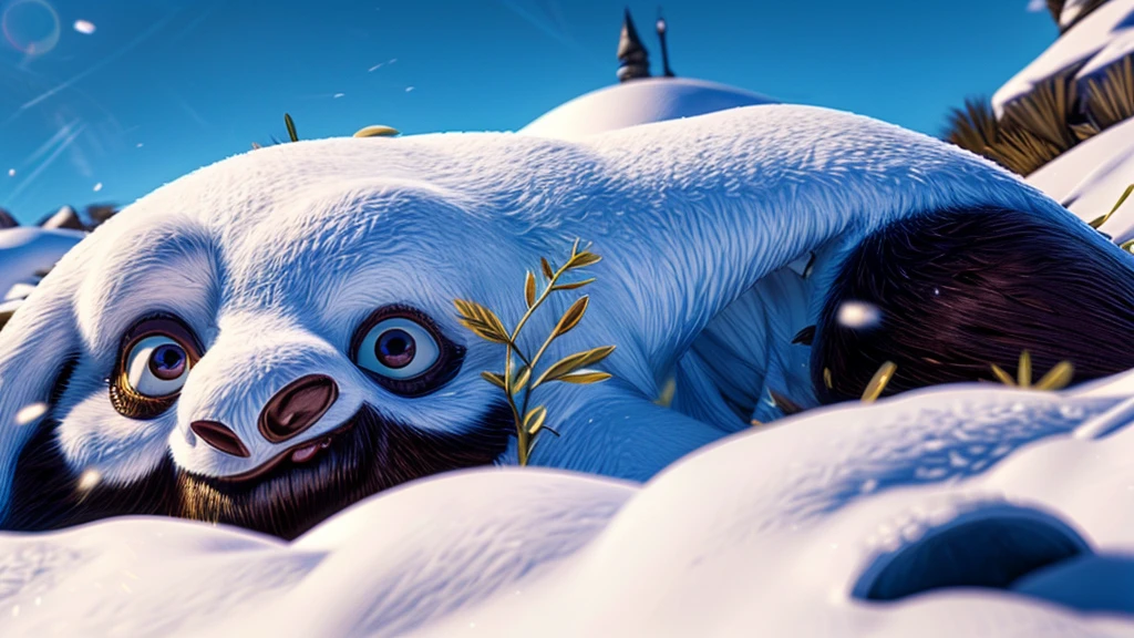 flower field, snow scene, animal sniper, highly detailed portrait, beautiful detailed eyes, beautiful detailed lips, extremely detailed eyes and face, long eyelashes, high quality, 8k, hyperrealistic, photorealistic, hyper detailed, realistic, masterpiece, intricate details, sharp focus, professional lighting, vivid colors, moody lighting, dramatic chiaroscuro, cinematic framing, atmospheric, breathtaking, fantasy, concept art