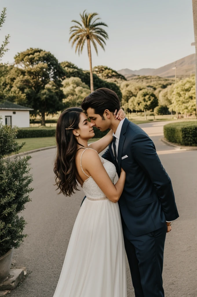 Create a couple who met at a distance, the woman is called Mari and the man is Jero and that couple could not meet in person and Jero is sad and she is with another