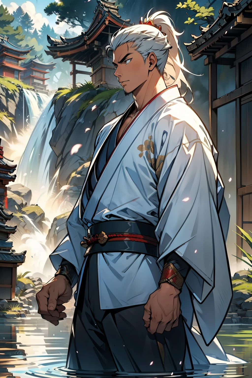 Free fire Hayato, with his iconic character design, is depicted in a breathtaking background that embodies the majesty of a samurai. The setting is a serene Japanese garden, filled with lush greenery, blooming cherry blossoms, and a tranquil pond. The walls of the garden are adorned with intricate stonework and scrolls depicting scenes of history and mythology.
Hayato, clad in his signature outfit, exudes an air of command and authority. His traditional samurai attire is impeccably clean and well-maintained, with a flowing kimono in a deep shade of red and a white ob