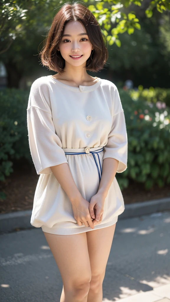 quality,master piece,by famous artist,bloom,a girl, one girl,solo focus,alone,4K,8k,raw photo,short brown hair,watch,big eyes,Japanese women,20th Generation,healthy,Plump,maternal,positive,bright,kind,Young Woman Fashion,Trending Fashion、Beautiful Skin,Fair skin,最高quality,4K,8k,masterpiece,Young and beautiful,All、The man is fascinated,Attractive woman,ccup bust、An innocent smile、smile、teeth、standing、Hands down、one girl、The background is a park、squirt、one girl、Accurate hands、Accurate legs、Detailed hands and fingers、Anatomically correct body、Accurate Fingers,one girl,very nice lady,one girl