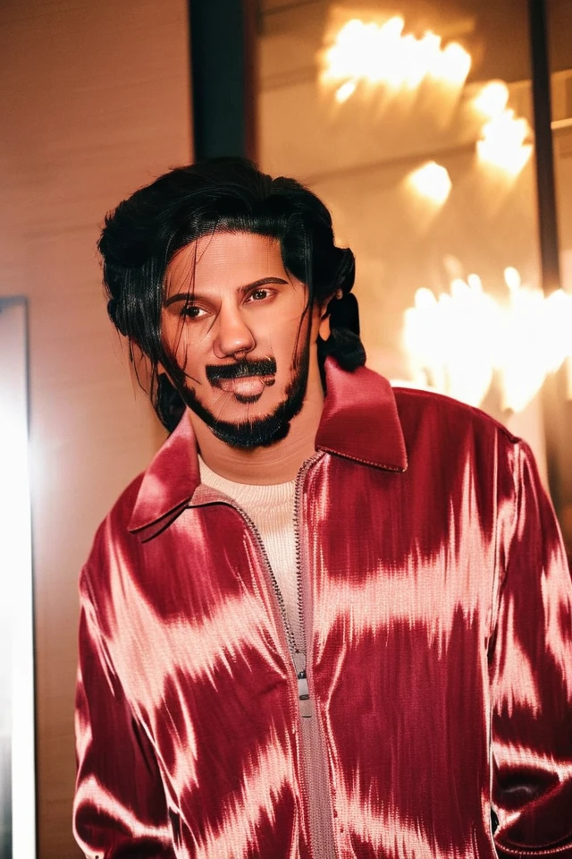 varun dhawan a man realistic photo in a worn ((skin-revealing skimpy erotic red tracksuit, massive hairy pecs)), abs, big pecs, big arms, bulge, VPL, ((light bokeh)), intricate, (steel metal [rust]), elegant, erotic, exuding sexual energy, homoerotic, sharp focus, photo by greg rutkowski, soft lighting, vibrant colors, (masterpiece), ((streets)), (detailed face), looking at viewer, light smile, night, walking towards viewer, cinematic lighting, beautiful lighting, cinematic lighting, (hazy filter, film grain:1.2)