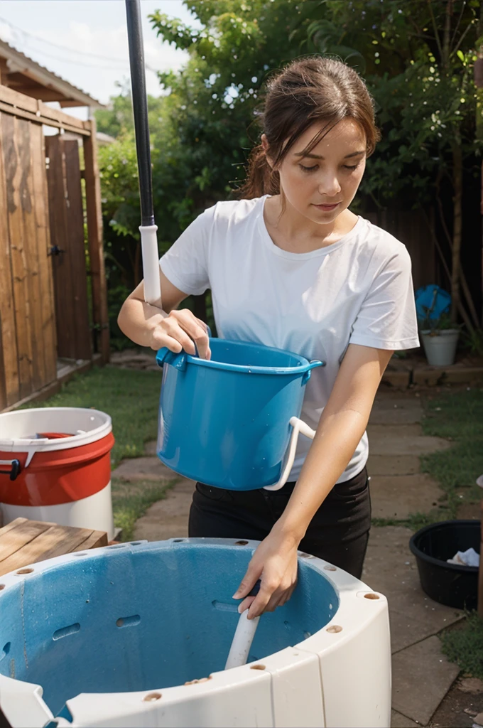 Cleaning and sanding PVC pipes
