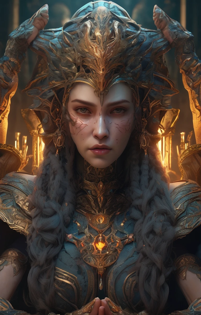 (Dark Magic), (severe),
Focus on the soul, Dynamic poses,
,(Intricate details), (Ultra Detailed), 8k hdr, High Detail, Lots of details, high quality, Soft lighting, Theatrical atmosphere, Atmospheric perspective