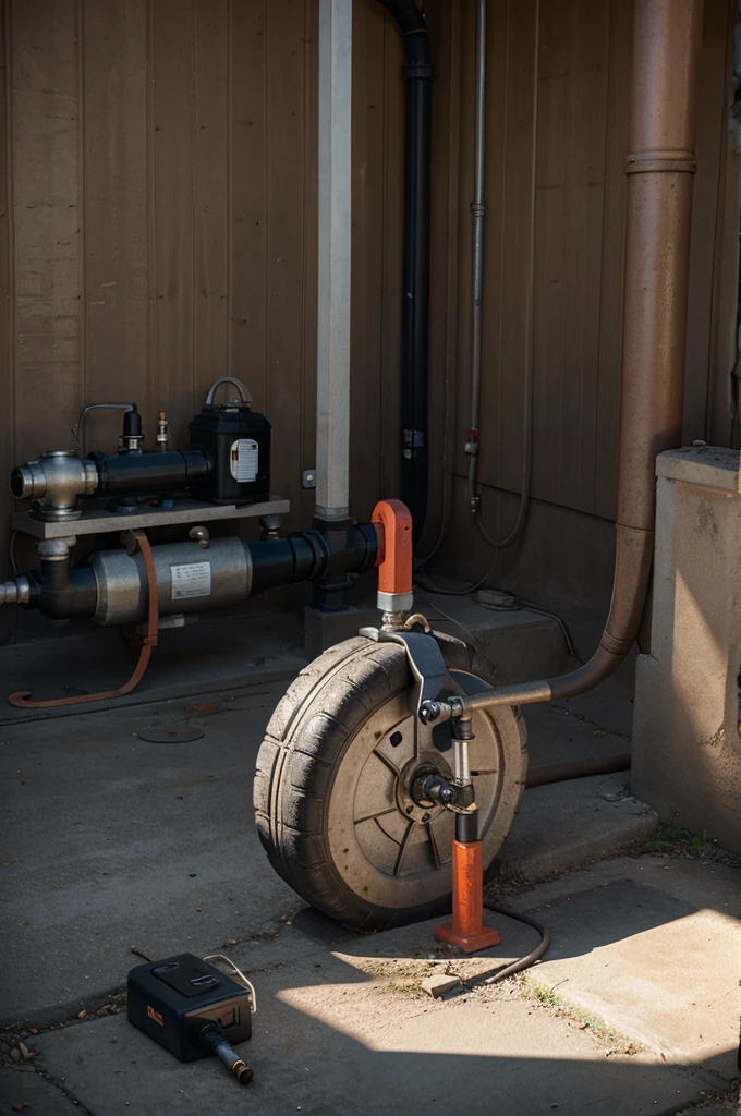 Pipe connected to the electric pump