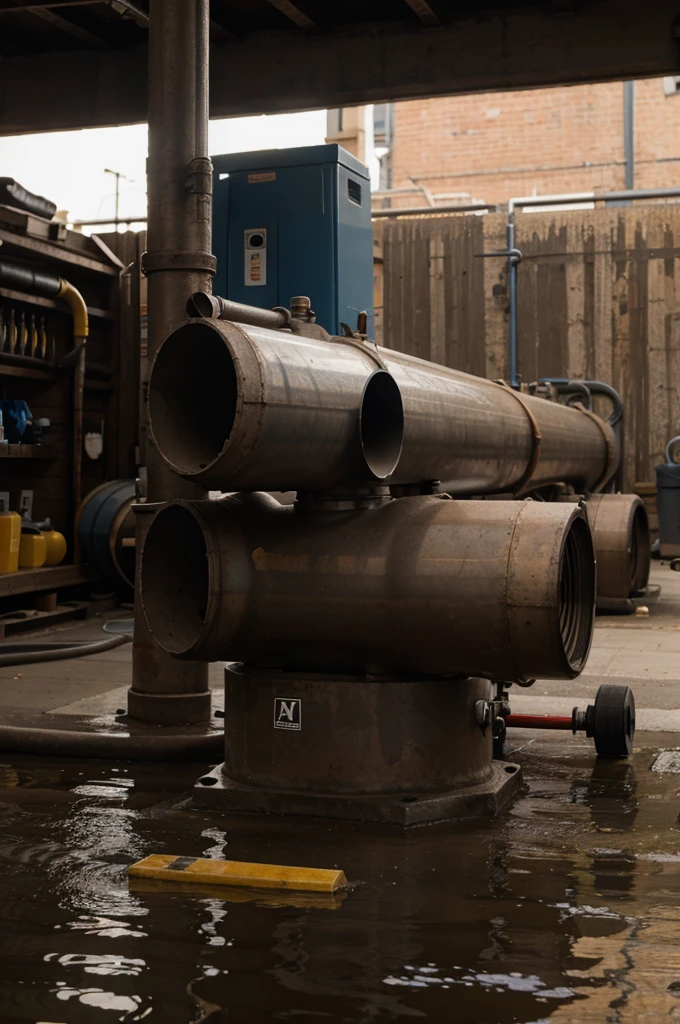 Pipe connected to the electric pump