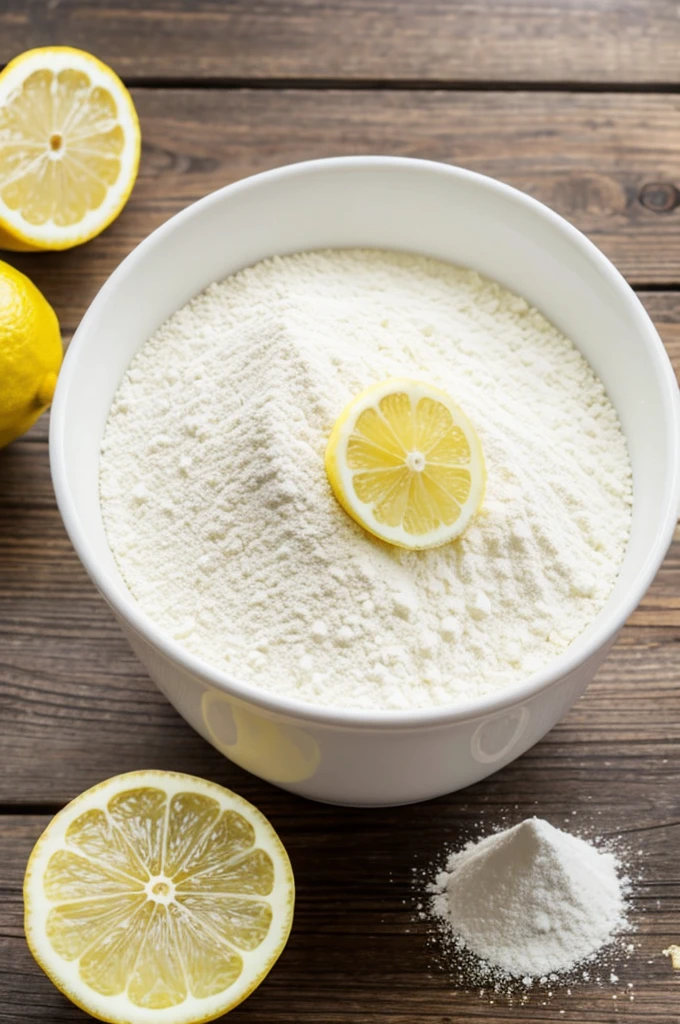 The process of powdered milk with 10 drops of lemon 

