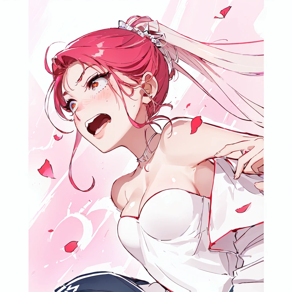 Perfect lines, sexy girl, surprise girl, rosy cheeks, sassy girl, serious face, boy with a mean face, sensual girl, big boobies, detailedeyes, 8K eyes