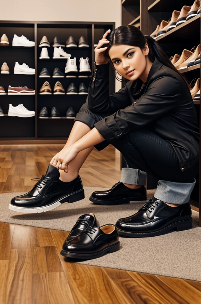 A logo for a page , The store is about shoes and its name is MGR Shoes.