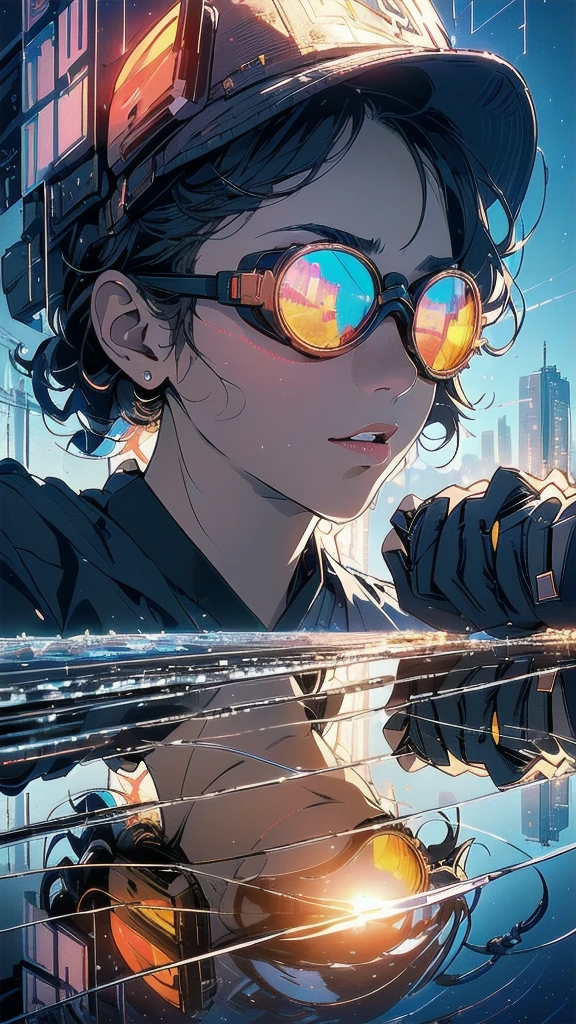 (((masterpiece, highest quality))),(((solo:1.2))),(((1girl:1.2))),(((32k wallpaper))),(very detailed, vintage science fiction),((((((geometric cinematic movie poster)))))), (bauhaus), shape,(((abstract))),(mid century modern),movie poster,(((((portfolio))))),(((((Close-up))))),(((((bust up))))),((((more various angle)))),(((ultimate highlight))),Vast landscape,((((complete. detailed face)))),(((Extremely talented))),(((most complecated machine))),(((text))),(((typography))),(((((best complicated machine))))),(((((genius mechanic))))),(((gorgeous light leak))),(((perfect detailed Infrared Goggles,thermography))),(((extreme reflection lens))),