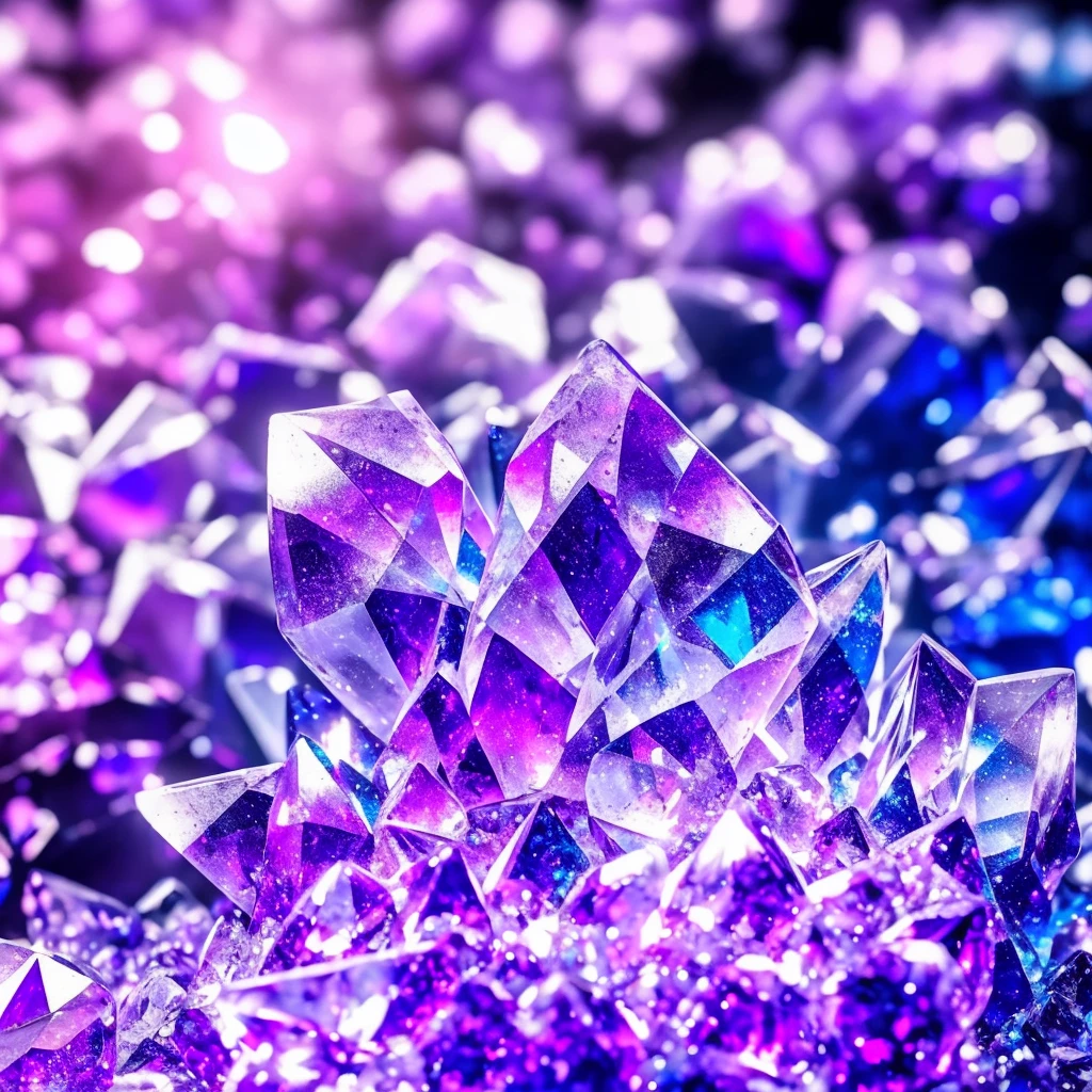 a close up of a crystal with a purple light in the background, a macro photograph by Anna Haifisch, trending on pexels, crystal cubism, glowing crystals, beautiful crystals, colorful crystals, crystals, crystalized, magical crystals, crystals enlight the scene, crystal material, glowing crystal on a rock, dimly glowing crystals, made of crystals