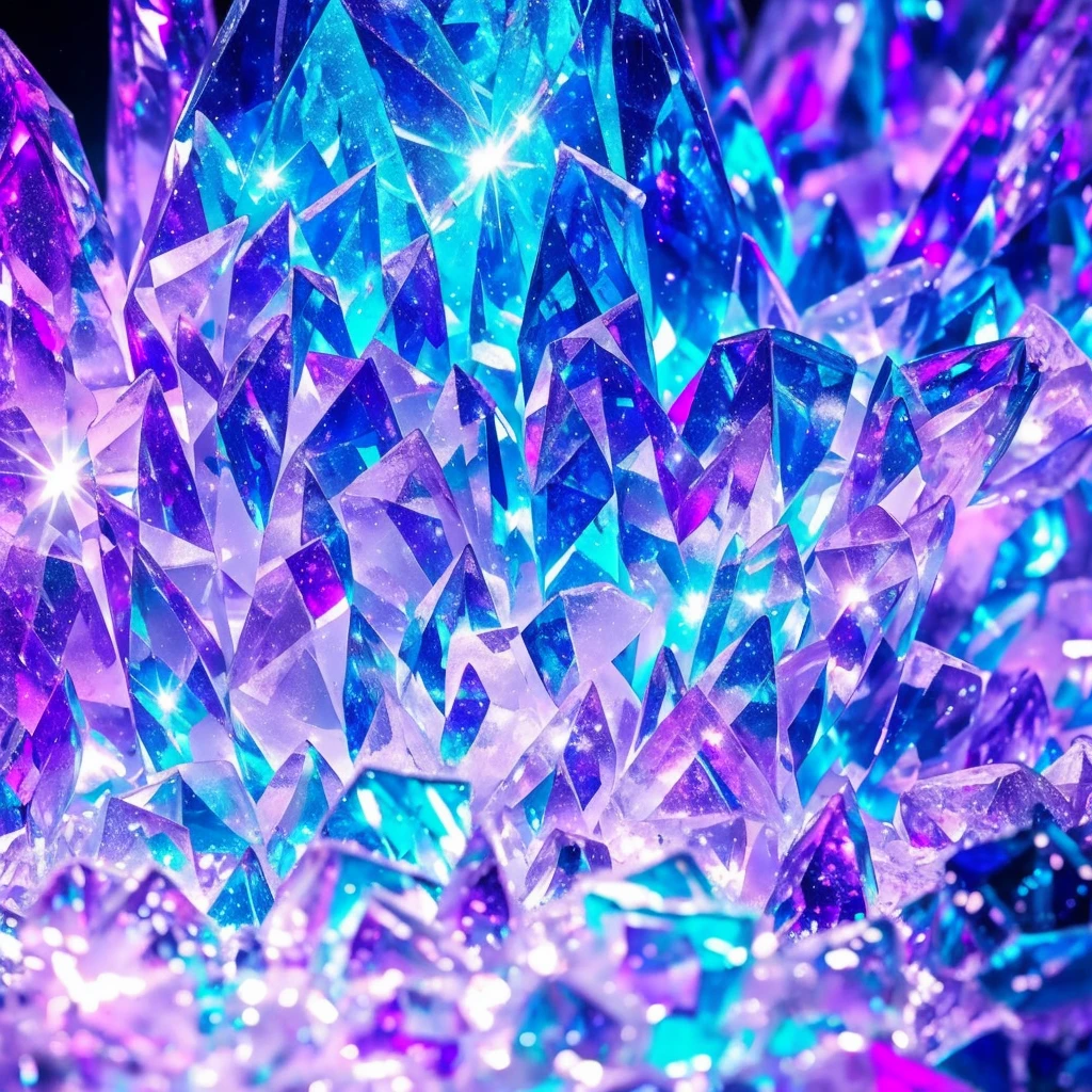 a close up of a crystal with a purple light in the background, glowing crystals, beautiful crystals, colorful crystals, crystals, crystalized, magical crystals, crystals enlight the scene, crystal material, glowing crystal on a rock, dimly glowing crystals, made of crystals, crystal color, iridescent crystals, colourful 3 d crystals, crystallized, neon rainbow quartz