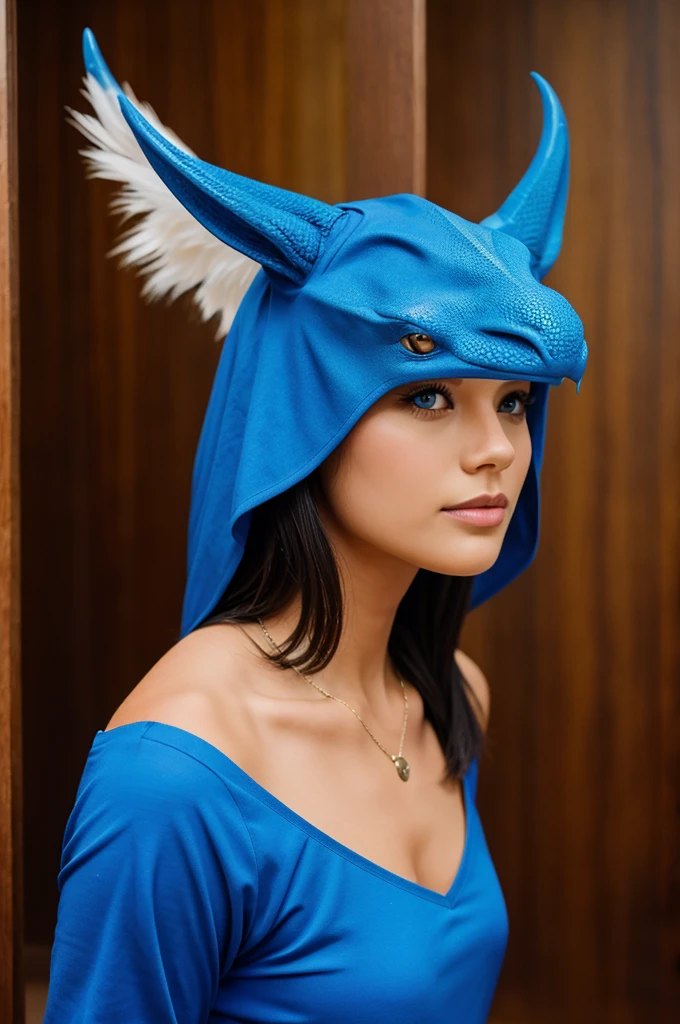 Create a blue dragon