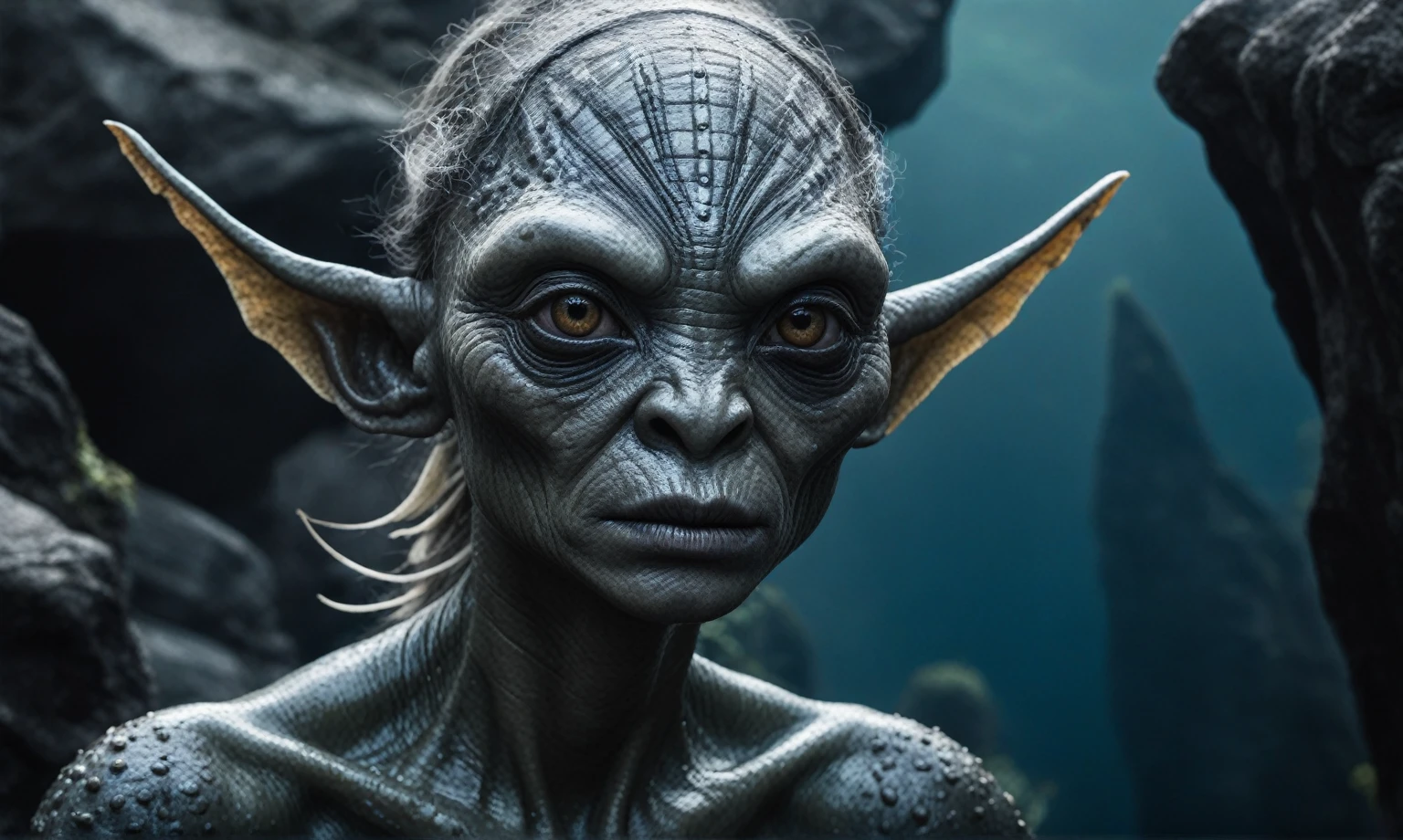 full body shot,beggar deep niobium paladium The Alien Entity,native italian babychild, wants eat,survival in criminal city of future, Technicolor,natural skin textures, hyper realism, hyper detailed,Extremely detailed,High contrast,Masterpiece,Realistic,Ultra Detailed, intricate details,realistic humid leather,extremly intricate,Epic Realistic, cinematic style,irina yermolova,high contrast,hdr,extremely detailed, deep night landscape,masterpiece,intricate details,faded,eyes extremely detailed, high detailed eyes,8k resolution,RAW,retina, Nikon Z9,China,orc,Li River in Guangxi Zhuang of China,tkt style, pointed ears,perfect, Elf,transition between two art styles, Ink painting to photorealism, Double contact, X-ray, Creative, vivid light, masterpiece, fantasy, Abstract, Surrealism, super detailed, high resolution, stop:35;(((creature with a spectral and ghostly appearance)). Her skin is pale, almost translucent,ancient rock paintings of the first people,sharkfish's leather