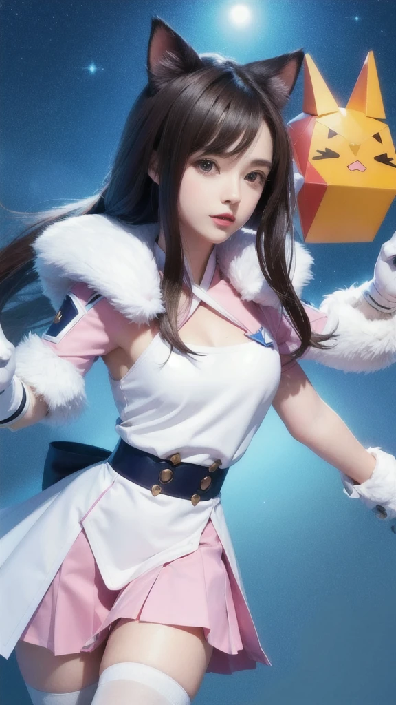 1 supercute kitty wear a origami gundam armor,fur
