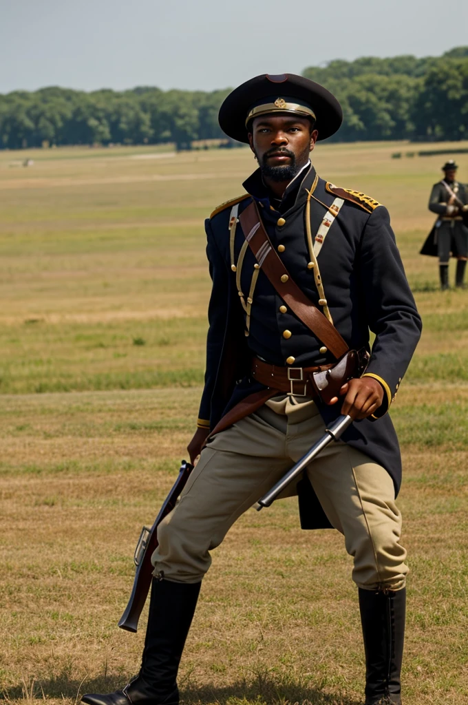Battle of Gettysburg, black soldier, American Civil War, Historical reenactment, Field of valor, Turning point, Civil War history, by GettysburgReenact -ar 16:9"