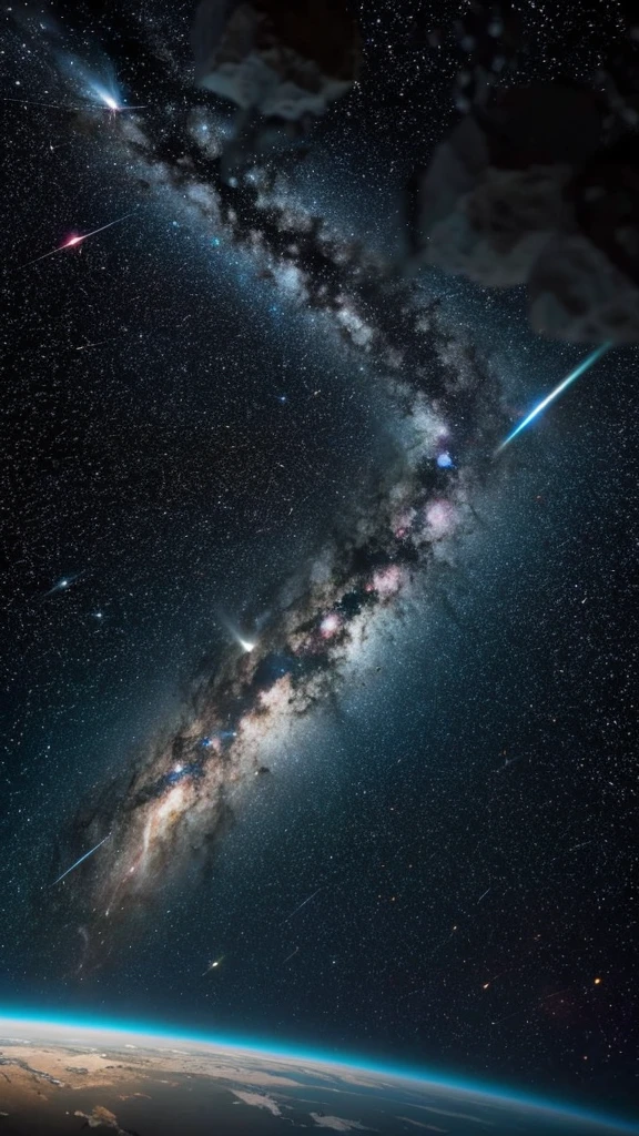 Meteor showers seen from space